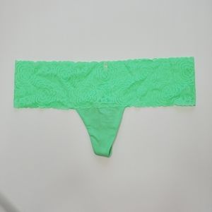 PINK Victoria's Secret Green Thong
